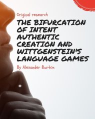 The Bifurcation of Intent Authentic Creation and Wittgenstein's Language Games: Queer Publishing Advice