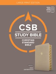 CSB Study Bible, Large Print, Digital Study Edition, Gold LeatherTouch, Indexed
