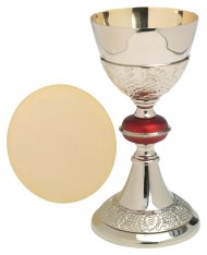 Nickel Plated Chalice with Gold Plated Inside H 24 cm
