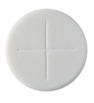 Pack of 50 Priest Communion Wafers  2.75" Single Cross, Sealed Edge, White / Altar Bread