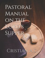 Pastoral Manual on the Lord's Supper