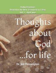 Thoughts about God...for life, vol. 2: Read thru the New Testament in One Year with Daily Devotionals