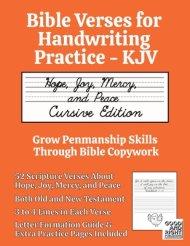 Bible Verses for Handwriting Practice - KJV: Hope, Joy, Mercy, and Peace Cursive Edition