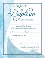 Baptism Certificate - Premium Stock Silver Foil Embossed (Pk of 6) - Ezekiel 36:25-26