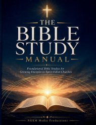 The Bible Study Manual: Foundational Bible Studies for Growing Disciples in Spirit-Filled Churches