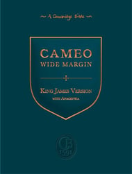 Kjv Cameo Wide Margin Reference Edition With Apocrypha, Black Calf Split Leather, Kj454:xrma