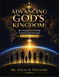 Advancing God's Kingdom: Becoming and Making Transformed Disciples Teaching Manual
