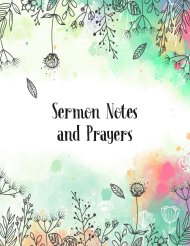 Sermon Notes and Prayers: A Perfect Place for Reflection and Prayer