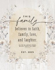 Wall Plaque-Timberland Art-This Family Believes In (11.75 x 15)