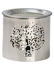 Silver Steel Incense Burner H 6 cm