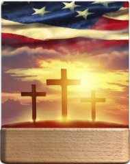 Night Light/Plaque-LED-God And Country (7"H) (#N25034)