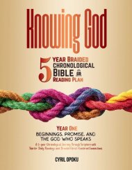 Knowing God: 5-Year Braided Chronological Bible Reading Plan (Year 1): Beginnings, Promise, and the God Who Speaks