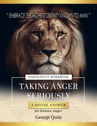 Taking Anger Seriously: A Divine Answer for Human Anger (Participant Workbook)