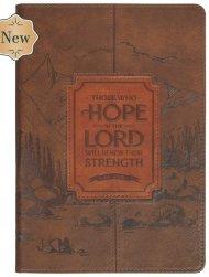 Journal Classic Brown Those Who Hope In The Lord Isa. 40:31