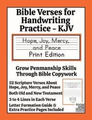 Bible Verses for Handwriting Practice - KJV: Hope, Joy, Mercy and Peace Print Edition