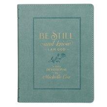 Devotional Be Still and Know Faux Leather Teal