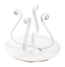 White Iron Candle Holder H 8.5 cm