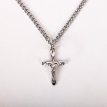 16" Sterling Silver Crucifix Necklace