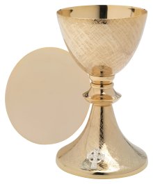 Gold Plated Chalice with Paten H 20 cm