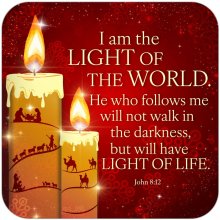I Am The Light Christmas Coaster