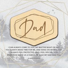 Plaque-Meadow Wood-Dad I Can Always (6 x 6)