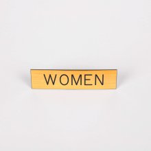 Sign Engraved Women Adhesive Back Gold