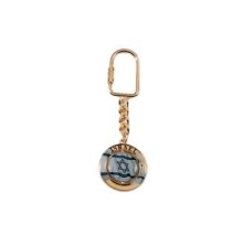 Key Chain-Revolving Israel/Star Of David (Gold Plated) (#4508)