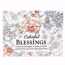 Colorful Blessings Adult Coloring Cards (Box Of 44)