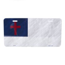 Christian Flag Number Plate Tag