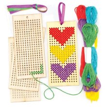 Wooden Bookmark Cross Stitch Kits (Pack of 4)