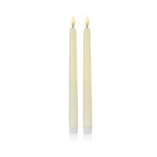 27.5cm 2 Piece Battery Operated Taper Candles with Flicker Flame