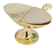 Gold Plated Boat with Spoon H 7 cm