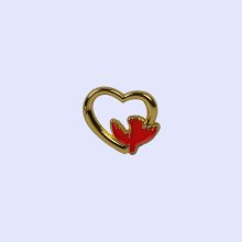 Heart With Dove Lapel Pin - Pack of 3