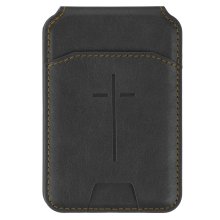 Phone Wallet Magnetic Black Cross