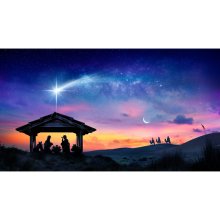 4 x 1.8m Starry Night Nativity Backdrop