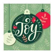 Joy Bauble - Christmas Card (Pack of 10)