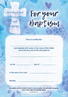 Baptism Certificate Pack of 10