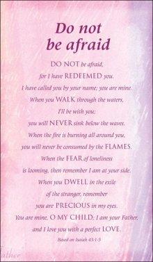 Prayer Cards - Do Not Be Afraid
