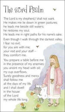 Prayer Card - The 23rd Psalm