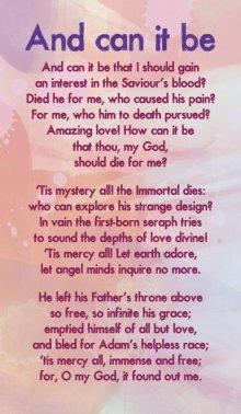 Prayer Card - And Can It Be (Double Sided)