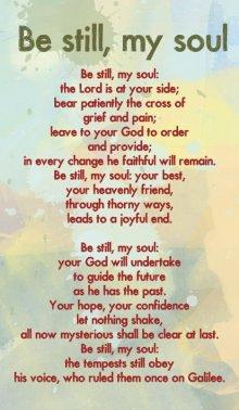 Prayer Card - Be Still, My Soul  (Double Sided)