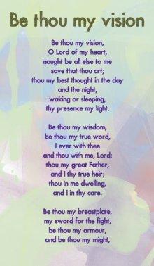 Prayer Card - Be Thou My Vision (Double Sided)