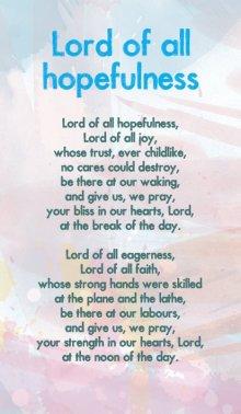 Lord Of All Hopefulness - Hymn Card (Double Sided)