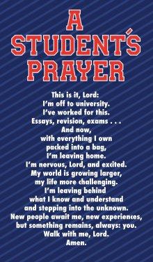 Prayer Card - Student's Prayer (Dark Blue)