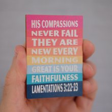 Lamentations 3 bible verse magnet