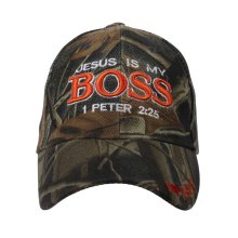 Jesus Is My Boss Camo Cap