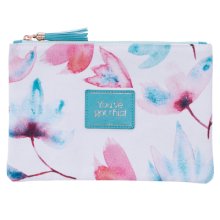 Zipped Pouch Canvas Pink Petals Got This