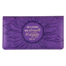 Checkbook Wallet Purple Strength & Dignity Prov. 31:25