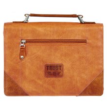 Large Trust in the Lord Two-tone Tan Classic Bible Cover - Prov. 3:5