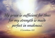 My Grace Is Sufficient - Sky Std Card Gloss (6 Pack)
